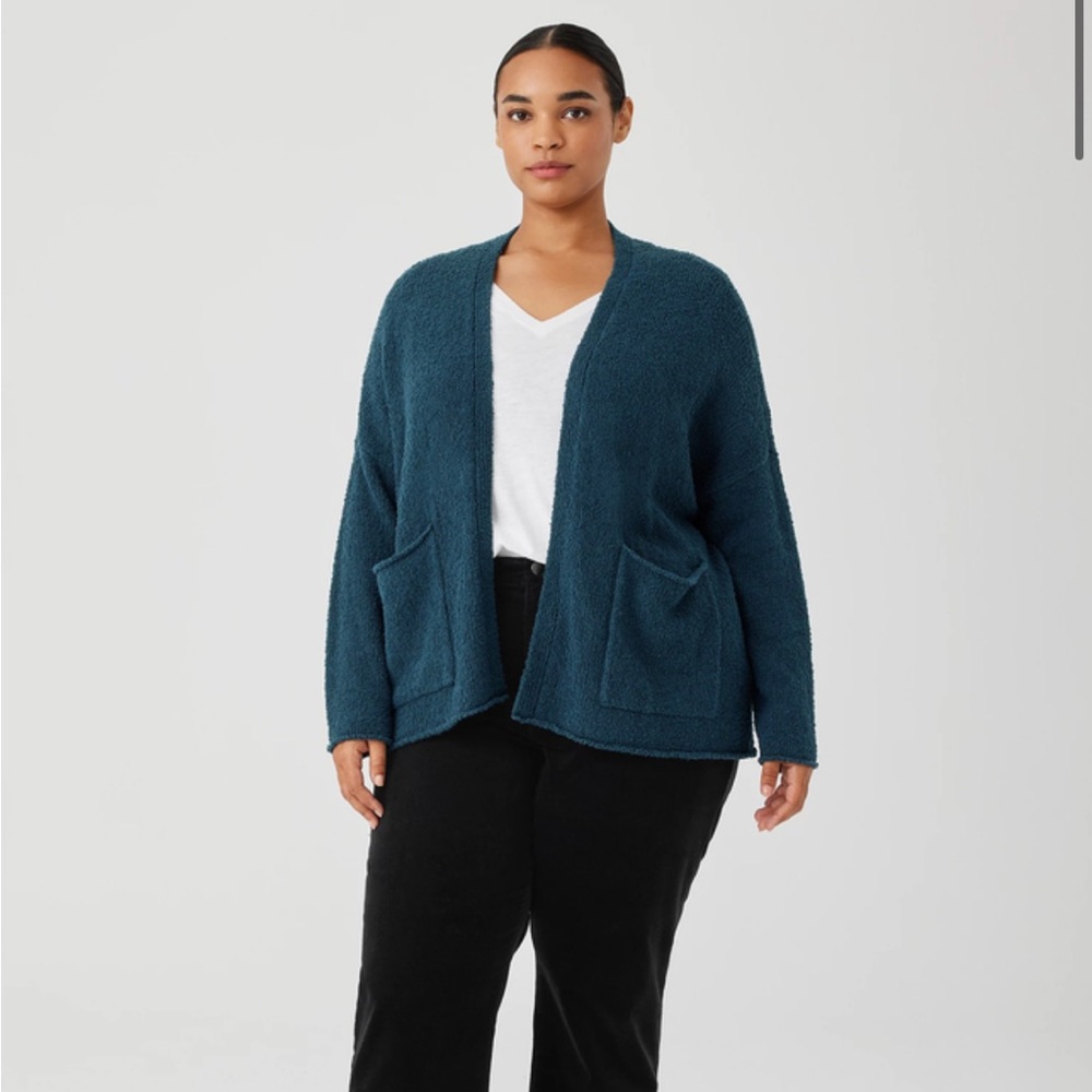 Eileen Fisher Teal Cardigan Sweater